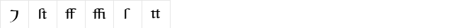 Anasdair LT Std RegularAlt Regular  glyph index