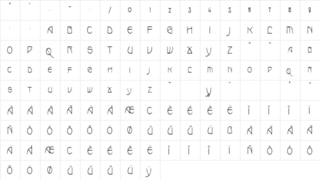 MarloweCondensed Regular  glyph index