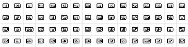 Idiot Capitals Gradient Filled Regular  glyph index