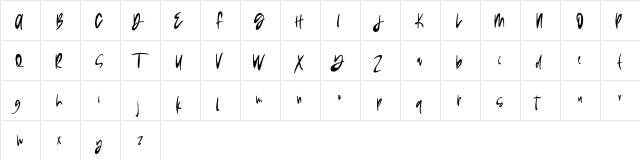 Mayasi FREE Regular  glyph index