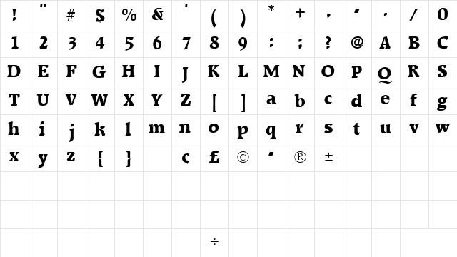 KaroaSSK Regular  glyph index