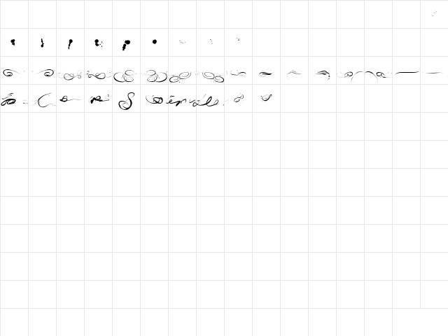 Mosh X Regular  glyph index