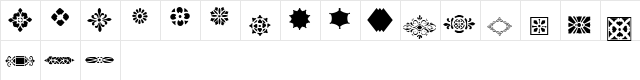 Dizzinz Gemsets Regular  glyph index
