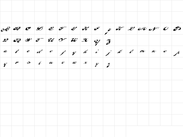 LHF Heavy Sign Script Normal  glyph index