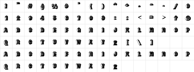 FORT Regular  glyph index