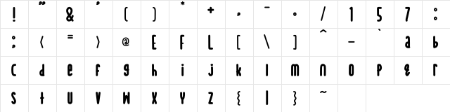 Sea Salt Regular  glyph index