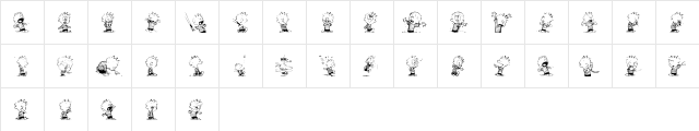 Calvin Normal  glyph index