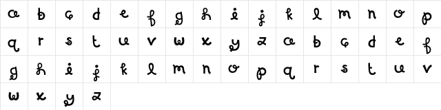 MTF Birthday Bash Regular  glyph index