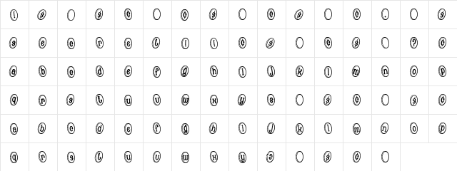 Compliments Regular  glyph index