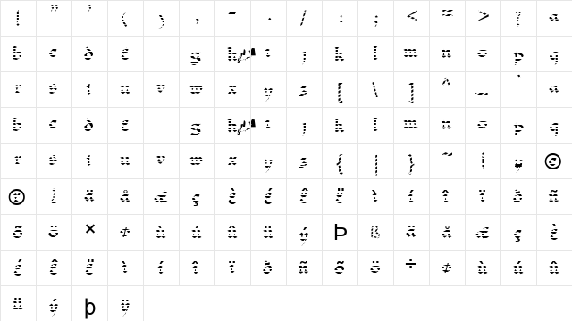 FZ JAZZY 33 STRIPED Normal  glyph index