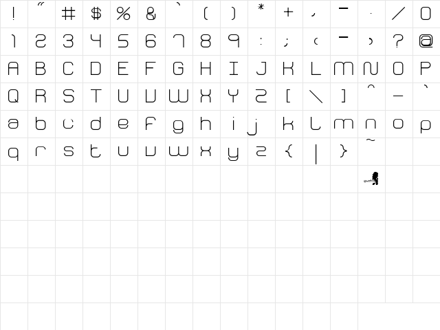 SM_perceptionisM Regular  glyph index