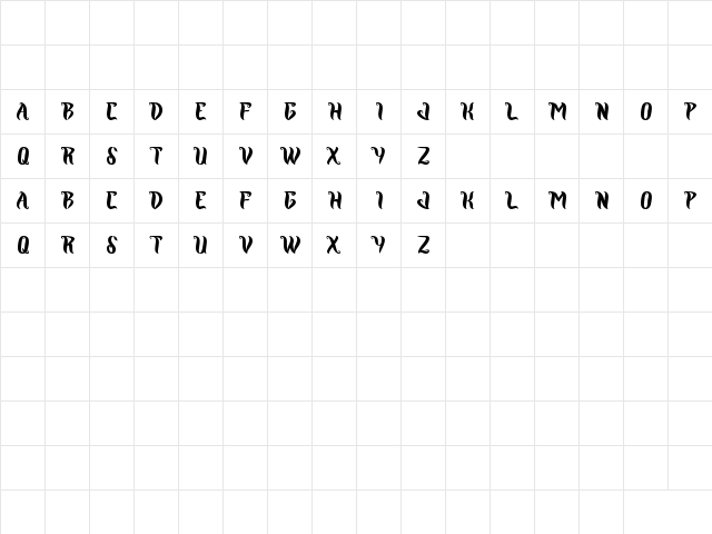 ROYAL JELLY Regular  glyph index
