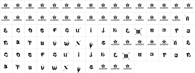VATOS Regular  glyph index