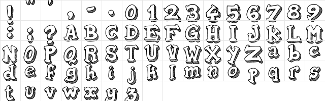 Tequilla Sunrise Regular  glyph index