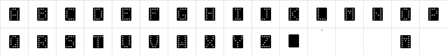DominoEffect Regular  glyph index
