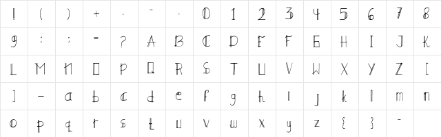 MINERALE Regular  glyph index