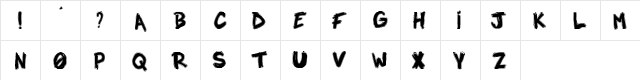 NOT A DROP LIGHT Regular  glyph index