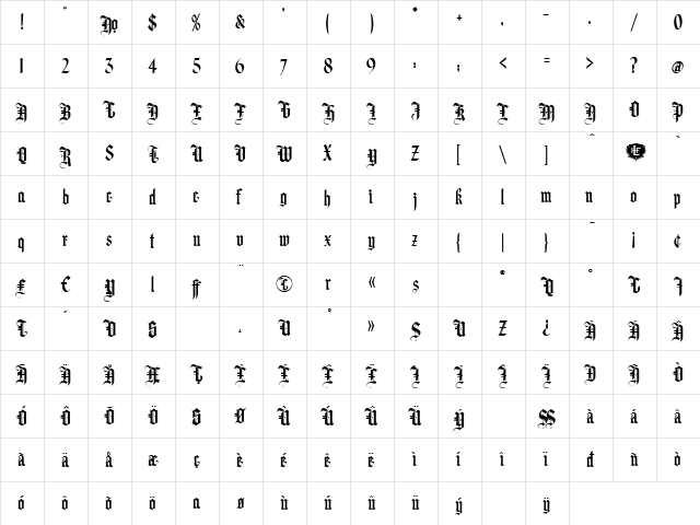 LHF Hindlewood soft regular Regular  glyph index
