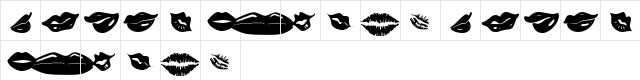 KR Lippy Regular  glyph index