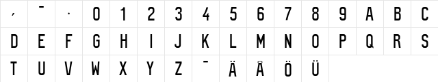 2Ringli Regular  glyph index