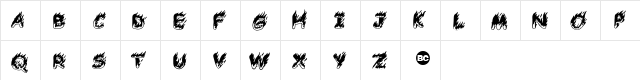 Comic Tragedy Regular  glyph index