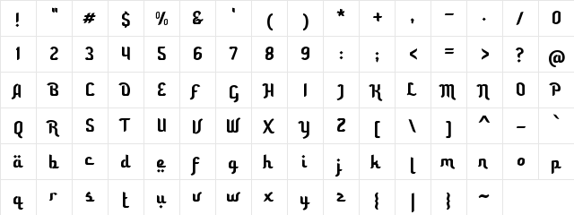 a Awal Ramadhan Regular  glyph index