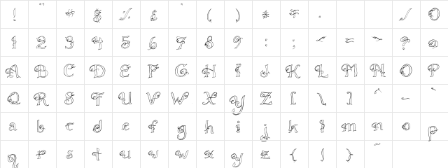 LOT Threads Karen Normal  glyph index