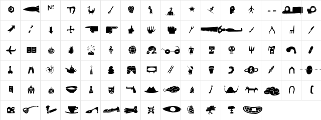Blockhead IllustUnplugged  glyph index