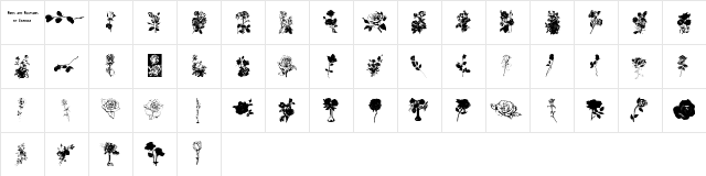Buds and Blossoms Regular  glyph index