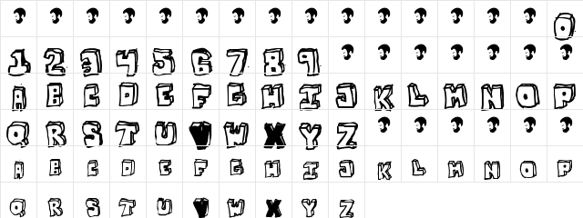 StunFillaWenka Regula  glyph index