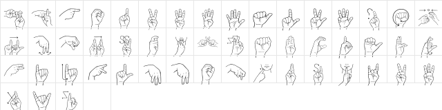 Lengua De Senas Chilena Hef Regular  glyph index
