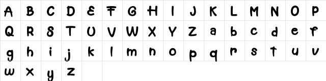 Muffin Cake DEMO Regular  glyph index