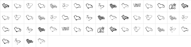 2Peas Urban Birdies Regular  glyph index