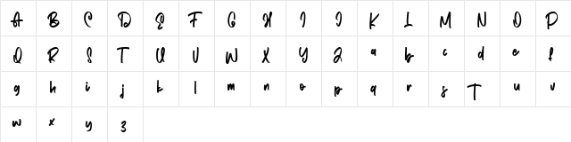 Backers Free Regular  glyph index