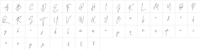 Summer Cherry Regular  glyph index