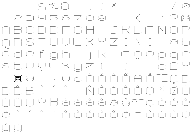 Chord Fine  glyph index