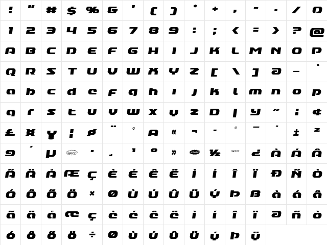 Annapolis Lower Case Semi-Italic Semi-Italic  glyph index