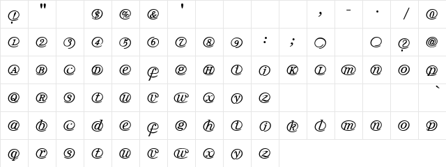 Int@rnet Regular  glyph index