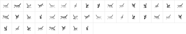 Cat 3D Regular  glyph index