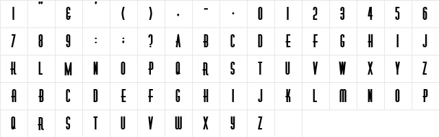 Houri Normal  glyph index