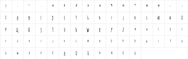 The Sixth Sense Regular  glyph index