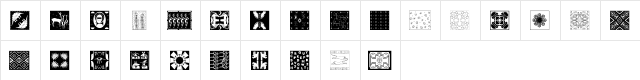 AfricanPattern Regular  glyph index