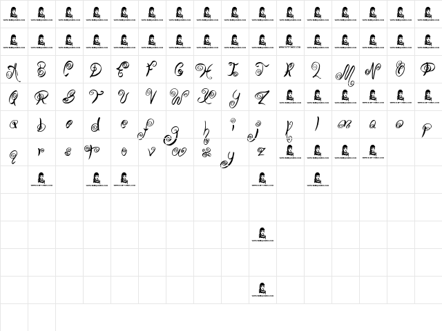 Whirlwind Regular  glyph index