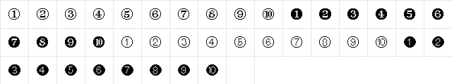 XRough22 Becker Regular  glyph index