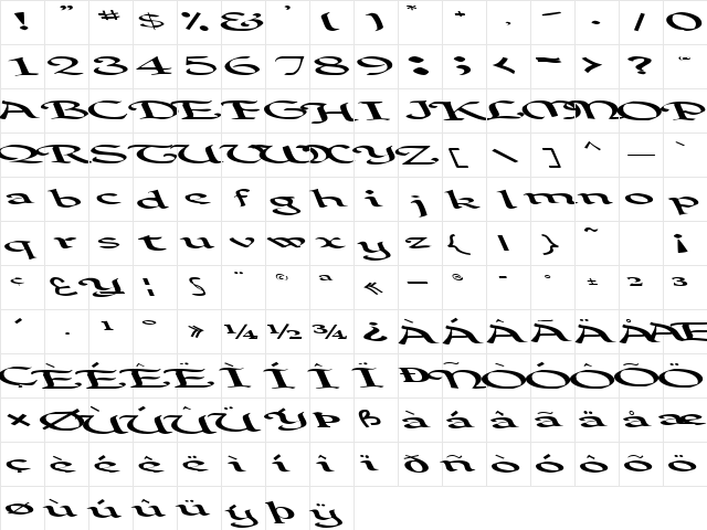 DevotedWorship107 Regular  glyph index