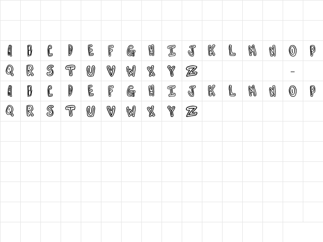 Turnaround Regular  glyph index