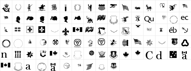 MilitaryPatriotic P02  glyph index