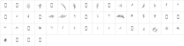 Balmond Element  glyph index