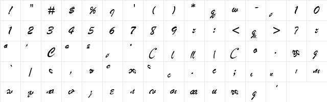 X9-SSlm Normal  glyph index