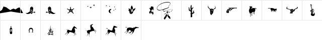 Giddyup Regular  glyph index